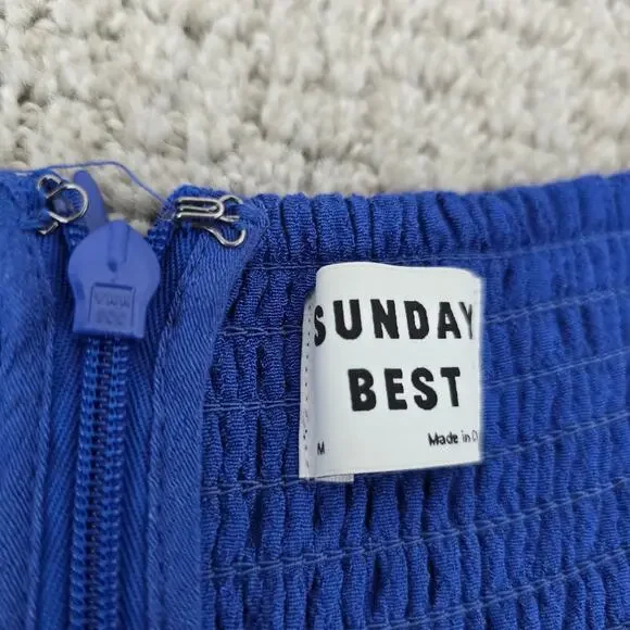 Aritzia Sunday Best Viola Bustier Midi Slip Dress Royal Blue Size M - Picture 9 of 11